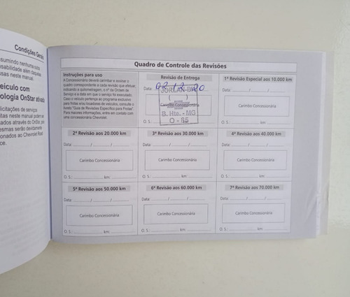 Manual Do Proprietário Do Gm Onix 1.0 T 1.0 2020 Original