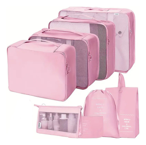 Set Organizador Equipaje Maleta Bolsa Viaje Organizadore 8pz