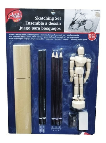 Imagen 6 de 7 de Combo Cuaderno Dibujo + Juego De Lapices +juego De Bosquejos
