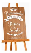 Comprar Letrero De Bienvenida Elegante Para Boda 45x30