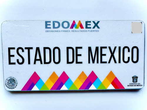 Estado De México Imán Refri Placa Vehicular Souvenirs Edomex