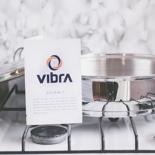 Cacerola para guiso Vibra Interior Cocina Profesional 7175 3.2L Plateado - 1 unidad