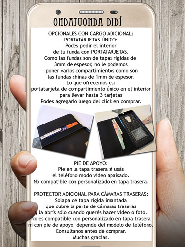 Funda Agenda Para Alcatel 5x (5061) Personalizado Con Cargo