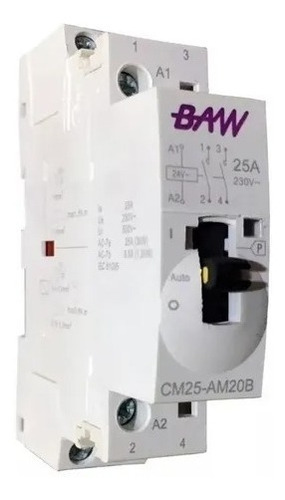 Contactor Modular Automático Baw 25a 2p 24vca 2 Na