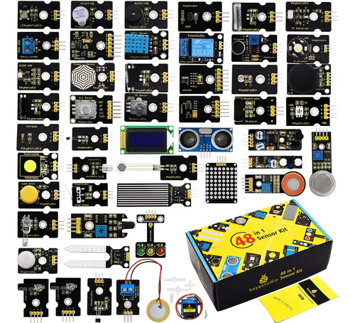 Kit De Inicio De 48 Sensores Arduino Lcd Relé 5v Ir Led Serv