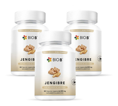 Bio B 3 Pack De 60 Cápsulas Jengibre