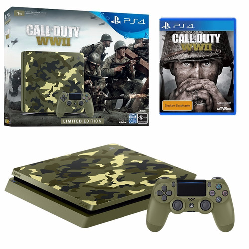 Consola Ps4 Slim 1tb Edición Limitada Cod Wwii - Sniper Game