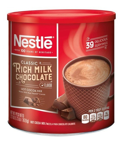 Nestle Rich Milk Chocolate En Polvo 787 Grs.