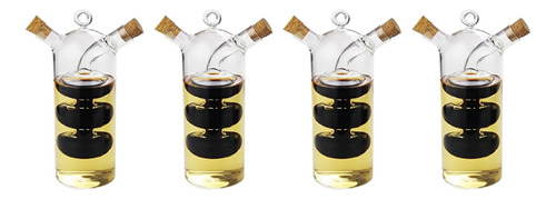 Botella De Vidrio De Doble Capa, 4 Unidades 2 En 1, Aceite Y