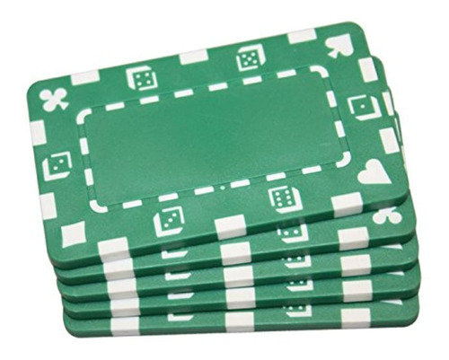 Brand: Mrc Poker 5 Pcs Green Rectangular Chips Plaques