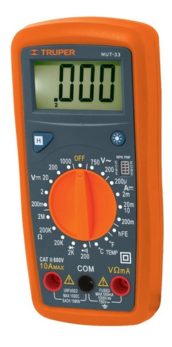 Tester Multimetro Digital Truper Ca 750v Cc 1000v 