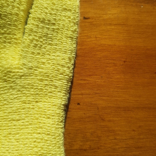 Imagen 4 de 5 de Guantes Terry Kevlar Acolchonado Cuero Parrilla Hornos 200°
