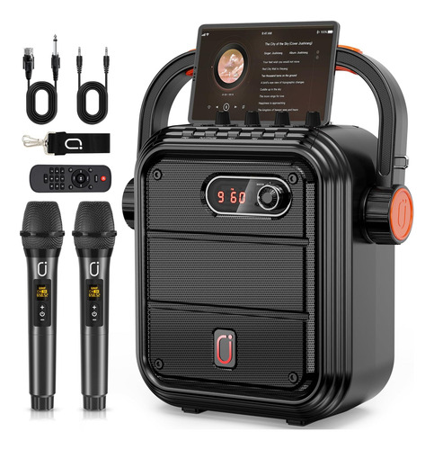 Jyx Karaoke Machine Con 2 Micrófonos Inalámbricos, 5200 Mah