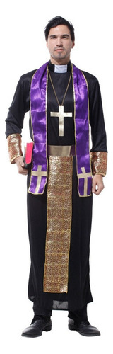 1 Disfraz De Cosplay Medieval Para Hombre Sacerdote Adulto