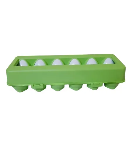 12 Huevos De Encaje Bandeja Verde