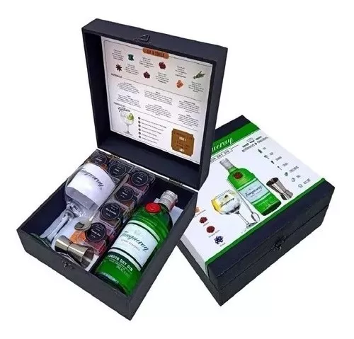 Kit Gin Tonica Tanqueray com taça, especiarias e dosador