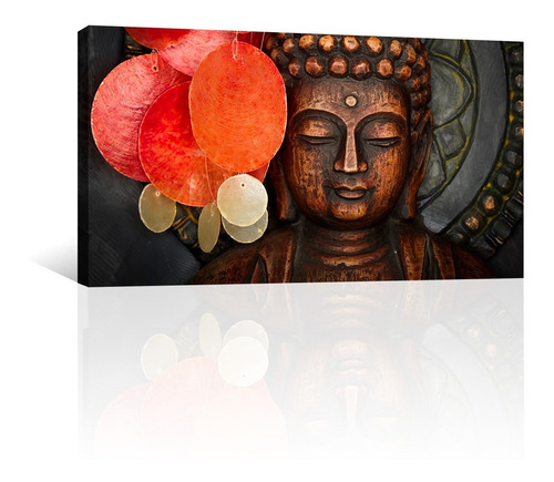 Cuadro Decorativo Zen Y Buda Canvas Buda De Cobre Con Adorno