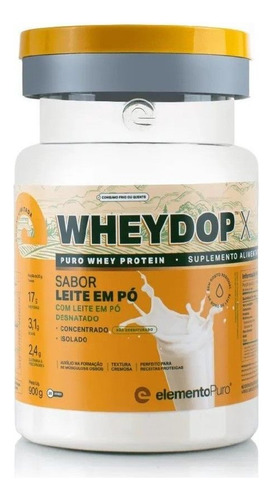 Wheydop X Whey Protein Elemento Puro Leite Em Pó 900g