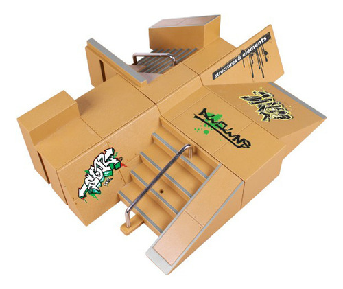 (8092b) Kit De Skate Park, Piezas De Rampa Para Tech Deck Fi