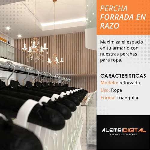Pack X 10 Percha Madera Forrada Acolchada Tela De Raso