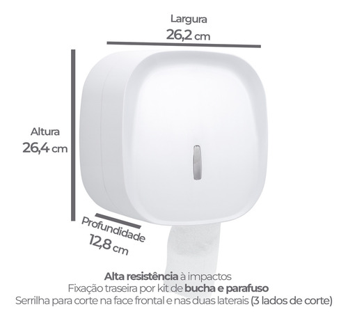 Saboneteira Toalheiro P/ Papel Porta Papel Higiênico Invoq