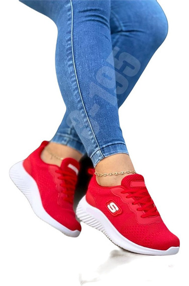 Skechers Summits Simple Light Color Rojo Para Mujer | islamiyyat.com