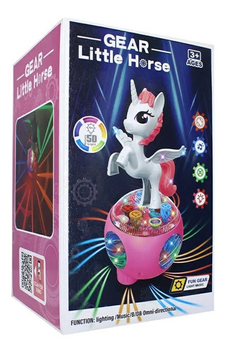 Unicornio Baila Juguete Engranes Luces Sonido Camina Sensor