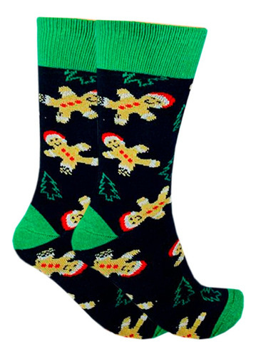 Calcetines Divertidos Navideños Diseño De Galletas Navideñas