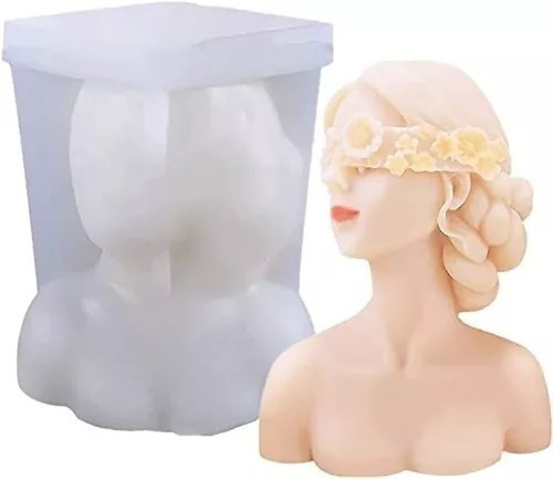 Molde De Silicona Mujer Ojos Venda Especial Velas, Jabón