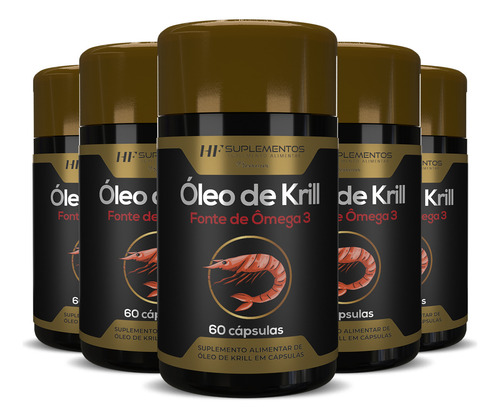 5x Oleo De Krill 60caps 750mg Hf Suplements