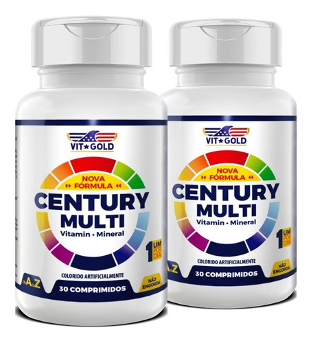 Multivitaminico Century Multi Vitgold Kit 2x 30 Comprimidos