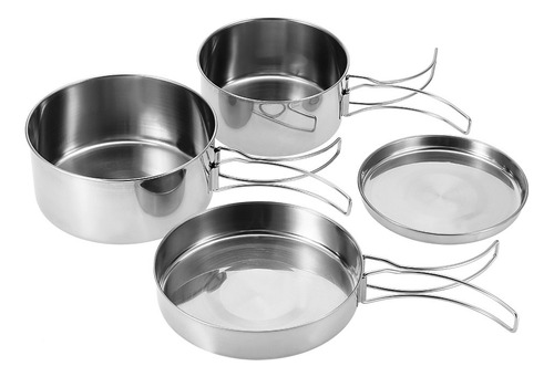 Utensilio Cocina Acero Inoxidable Vajilla Portatil Kit