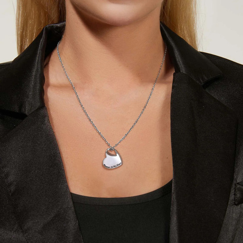 V Collar Para Cenizas En Forma De Corazón Con Frase Urna