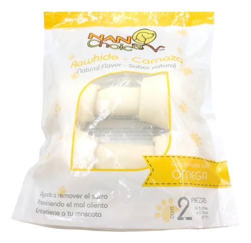 Premios Para Perro 2 Huesos De Carnaza Premium Deliciosos