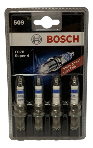 Juego Bujias Bosch 4 Electrodos Fr78 Fiat Qubo 1.4 8v