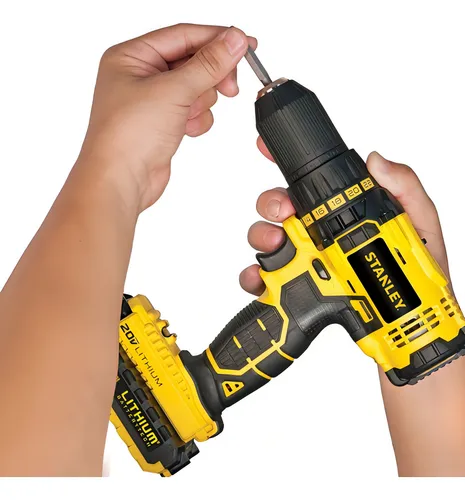 Taladro Rotación 20v + 2 Baterías Stanley Scd201c2k-b2c