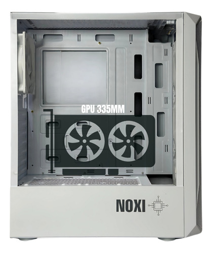 Gabinete Gamer Noxi Hika White X 4 Fan Rgb + Vidrio Templado