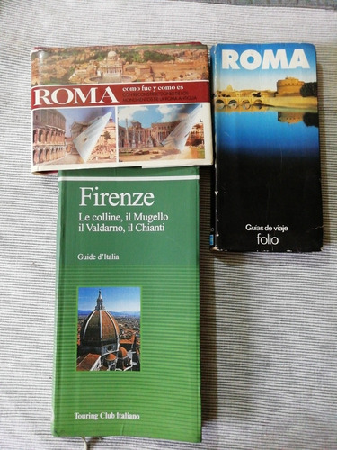 Lote De 3 Guías De Viaje Roma Italia Firenze 