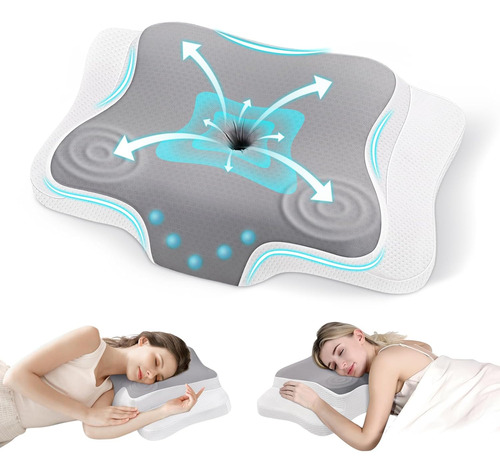 Cervical Pillow Memory Foam Pillows For Neck Pain Relie...