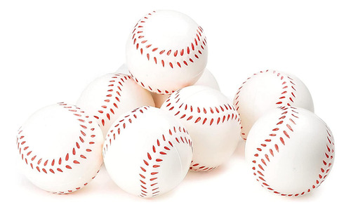 Pelotas Antiestrés Beisbol Suaves - Paquete 12 - 5 Cm