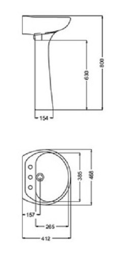 Imagen 2 de 6 de Juego Ferrum Andina Lavatorio Columna Inodoro Y Bidet