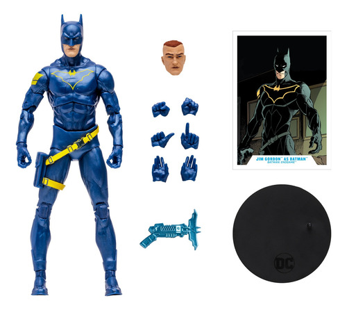 Figura Mcfarlane Dc Jim Gordon As Batman 12 Platinum (Reacondicionado)