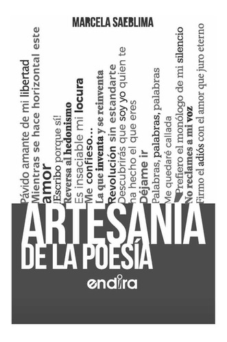 Libro Artesanía De La Poesía De Marcela Saeblima Nuevo 