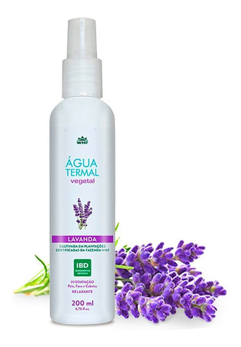 Água Termal De Lavanda 200ml - Wnf