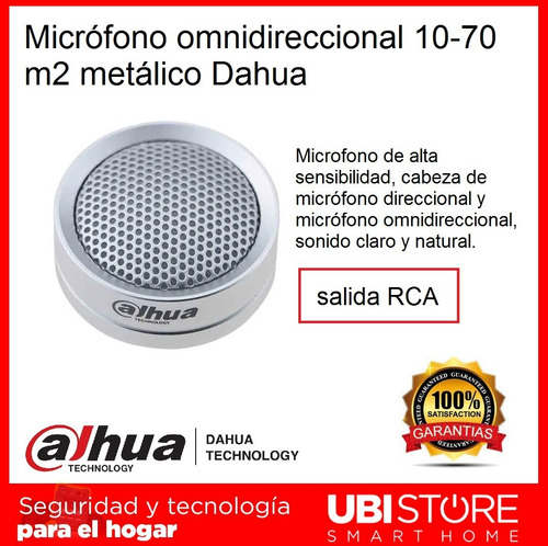 Imagen 3 de 9 de Micrófono Omnidireccional 10-70 M2 Metálico Salida Rca Dahua