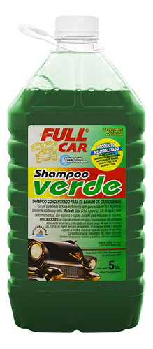 Full Car Shampoo Neutro Verde Ph Balanceado 5lt Concentrado