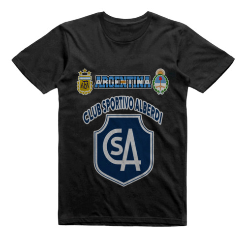 Remera Algodon Negra Club Sportivo Alberdi Jujuy