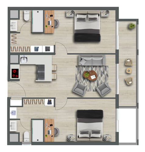 Ejército Libertador 634 - Departamento 2d2b(4c), Santiago