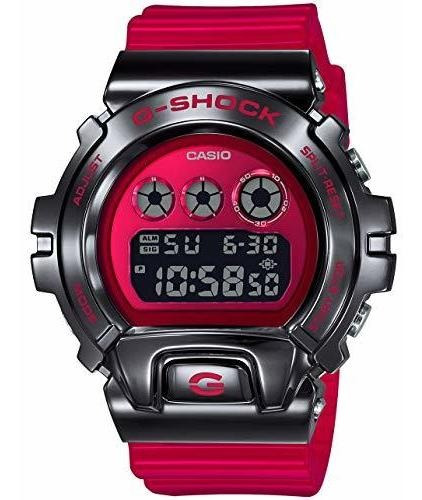 Hombre Reloj Digital Casio G-shock Metal Bezel Resina Roja