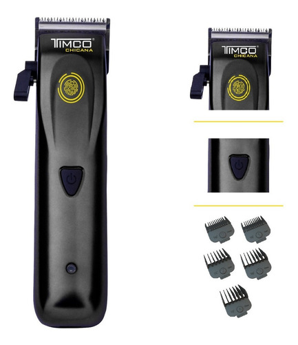 Maquina Para Cabello Terminadora Profesional Combo Timco N2 Color Negro/Dorado